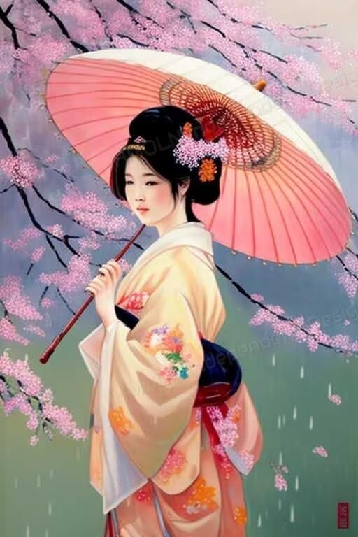 120 Piece Adult Jigsaw Puzzles - Woman Under Flower Rain Jigsaw Puzzles to Pass The Time Gifts & Fun Collectibles to Enhance Concentration & Sense of Achievement (Framable Home Decor 10 X 8 inch)
