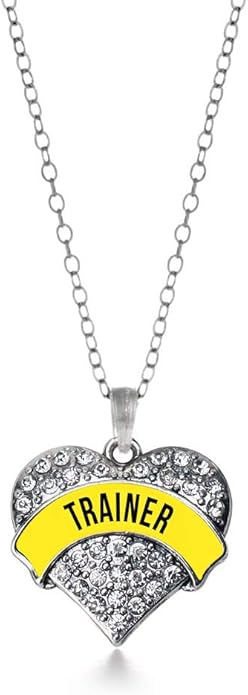 Inspired Silver - Silver Pave Heart Charm 18 Inch Necklace with Cubic Zirconia Jewelry