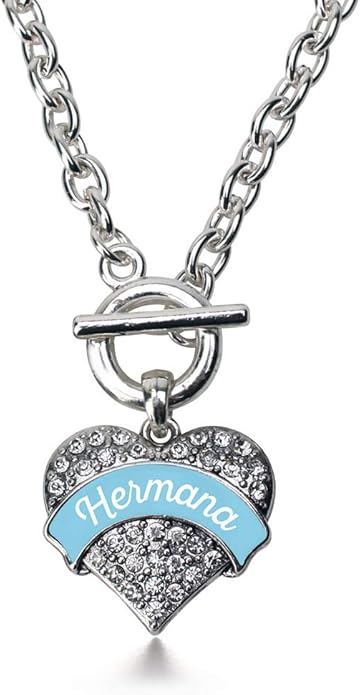 Inspired Silver - Silver Pave Heart Charm 18 Inch Necklace with Cubic Zirconia Jewelry