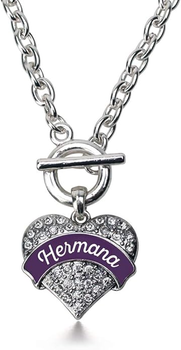 Inspired Silver - Silver Pave Heart Charm 18 Inch Necklace with Cubic Zirconia Jewelry
