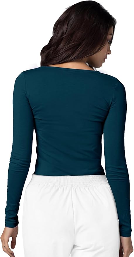 Adar Underscrubs for Women 3 Pack - Long Sleeve Underscrub Comfort Tee