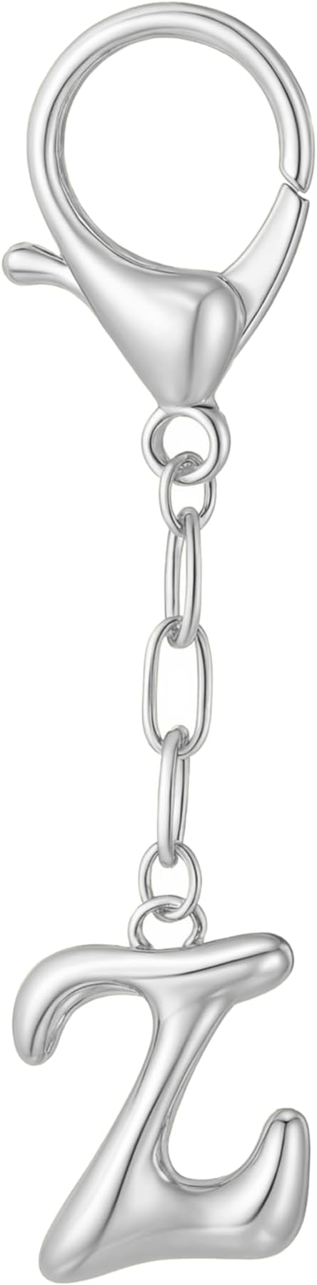 GAOKOXI Gold Bubble Initial Keychain Charm for Women Chunky Bag Purse Charms A-Z Letter Key Chains for Handbag Accessories