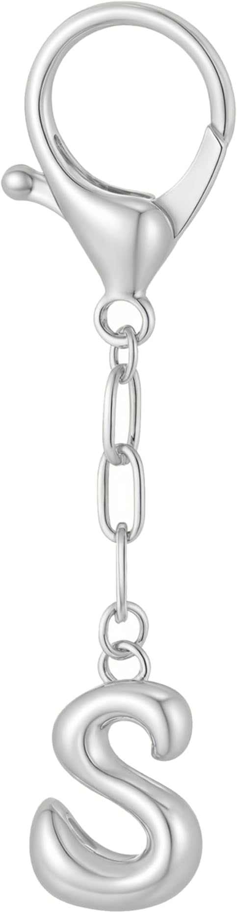 GAOKOXI Gold Bubble Initial Keychain Charm for Women Chunky Bag Purse Charms A-Z Letter Key Chains for Handbag Accessories