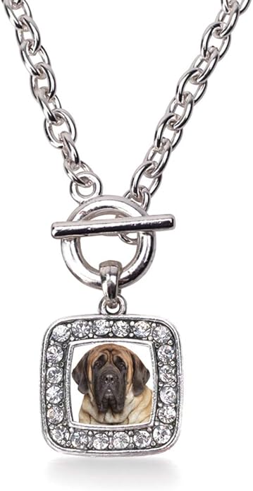 Inspired Silver - Silver Square Charm 18 Inch Necklace with Cubic Zirconia Jewelry