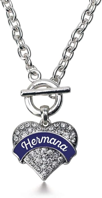Inspired Silver - Silver Pave Heart Charm 18 Inch Necklace with Cubic Zirconia Jewelry