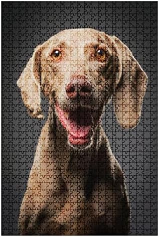 500Piece Puzzle Purebred Black Weimaraner Dog Indoor Activities Difficult Jigsaw Puzzle Set for Adults Children Educational Toys Gift