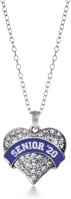 Inspired Silver - Silver Pave Heart Charm 18 Inch Necklace with Cubic Zirconia Jewelry