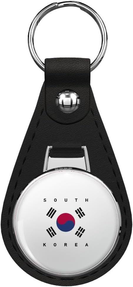 Glover Trading SOUTH KOREA Black Leather Key Chain Keychain