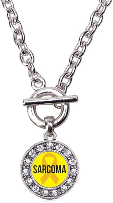 Inspired Silver - Silver Circle Charm 18 Inch Necklace with Cubic Zirconia Jewelry