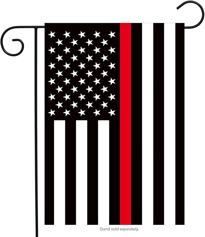 Thin Red Line Flag, Small American USA Garden Flags for Yard Patio Porch Independence Day Patriotic Festival Outdoor Decorations