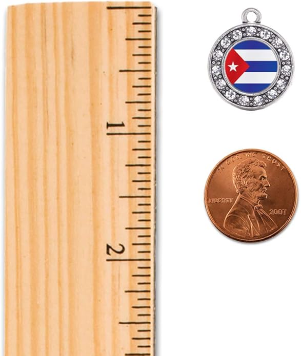 Inspired Silver - Silver Circle Charm 18 Inch Necklace with Cubic Zirconia Jewelry