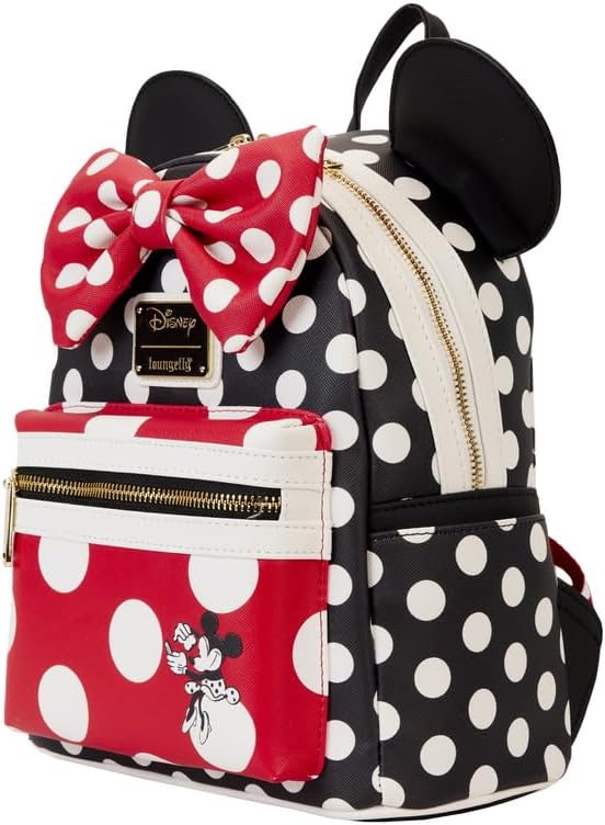 Loungefly Minnie Mouse Rocks the Dots Classic Mini Backpack | Disney Backpacks Standard