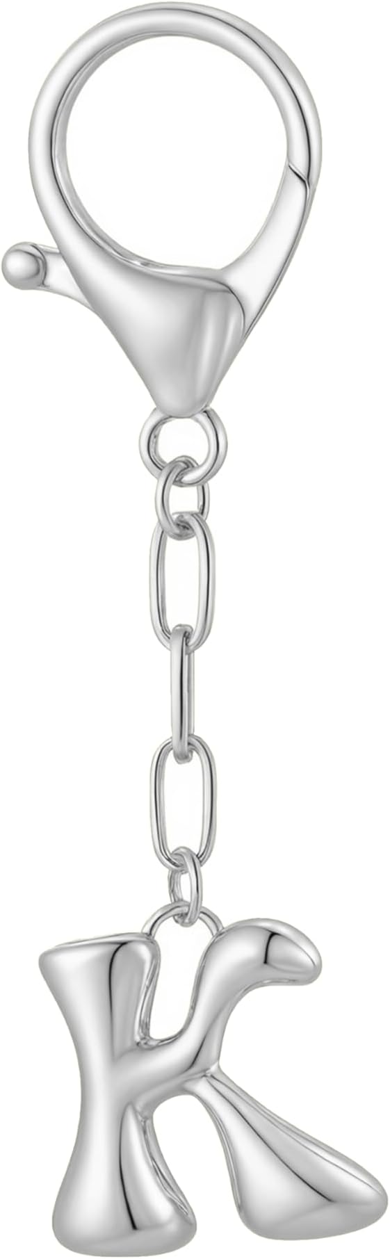 GAOKOXI Gold Bubble Initial Keychain Charm for Women Chunky Bag Purse Charms A-Z Letter Key Chains for Handbag Accessories