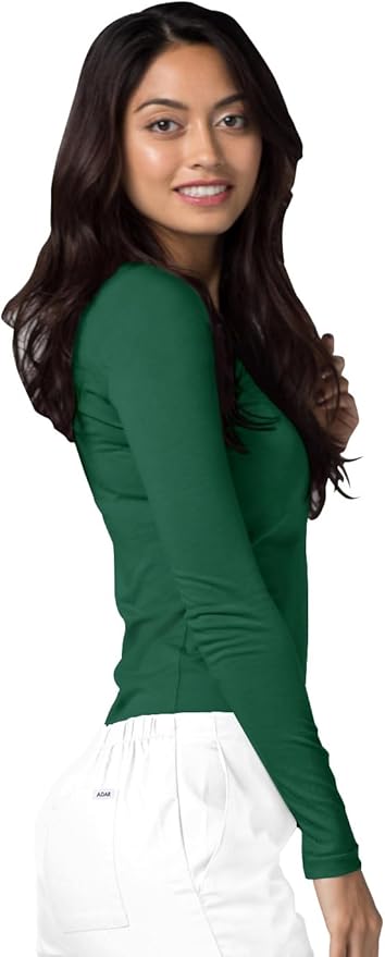 Adar Underscrubs for Women 3 Pack - Long Sleeve Underscrub Comfort Tee