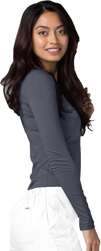 Adar Underscrubs for Women 3 Pack - Long Sleeve Underscrub Comfort Tee