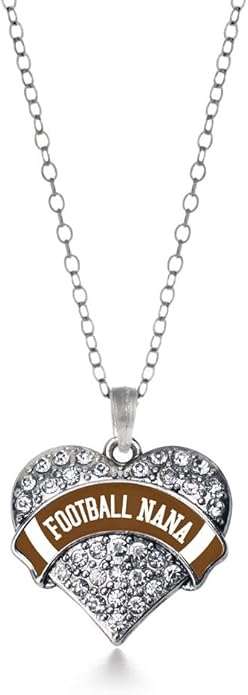 Inspired Silver - Silver Pave Heart Charm 18 Inch Necklace with Cubic Zirconia Jewelry