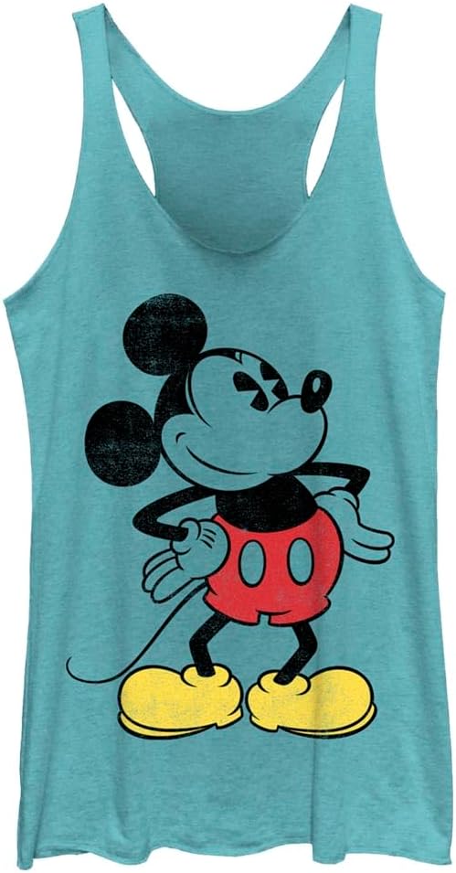 Women's Mickey & Friends Classic Mickey Distressed Racerback Tank Top