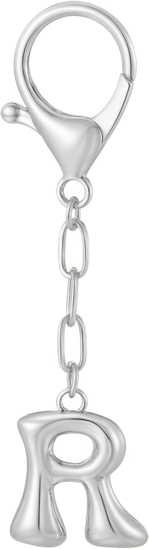 GAOKOXI Gold Bubble Initial Keychain Charm for Women Chunky Bag Purse Charms A-Z Letter Key Chains for Handbag Accessories