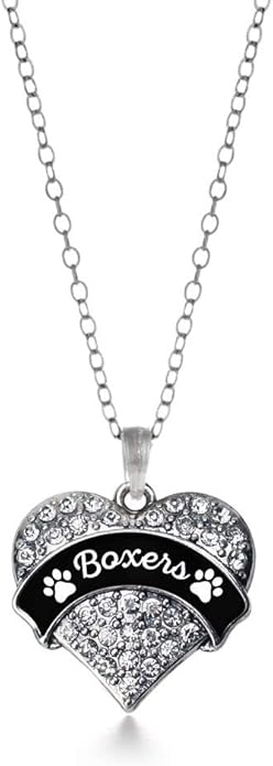 Inspired Silver - Silver Pave Heart Charm 18 Inch Necklace with Cubic Zirconia Jewelry
