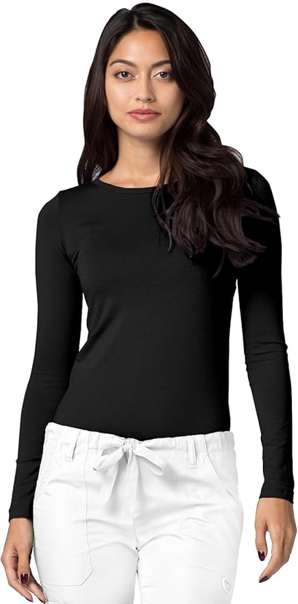 Adar Underscrubs for Women 3 Pack - Long Sleeve Underscrub Comfort Tee