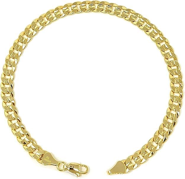 BA UNIQUE FASHION Gold Electroplated Anklet for Women, 9-12 Inch Sizes, Figaro, Cuban, Mariner, Herringbone Design - Made in Korea