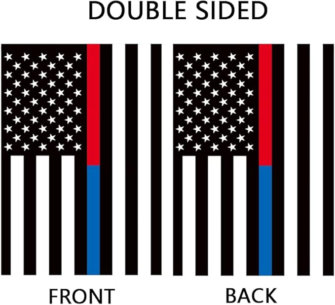 Thin Blue and Red Line Flag, Small American USA Garden Flags for Yard Patio Porch Independence Day Patriotic Festival Outdoor Decorations
