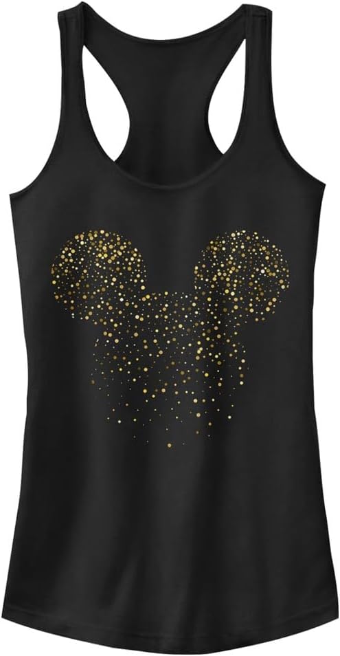 Junior's Mickey & Friends Confetti Logo Racerback Tank Top