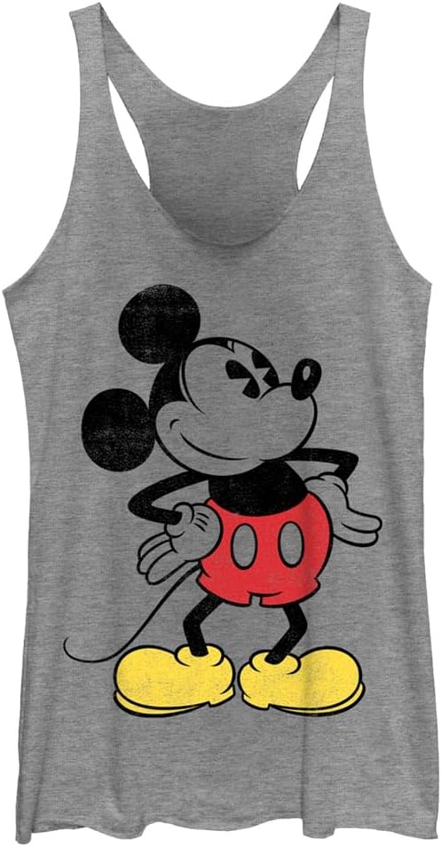 Women's Mickey & Friends Classic Mickey Distressed Racerback Tank Top