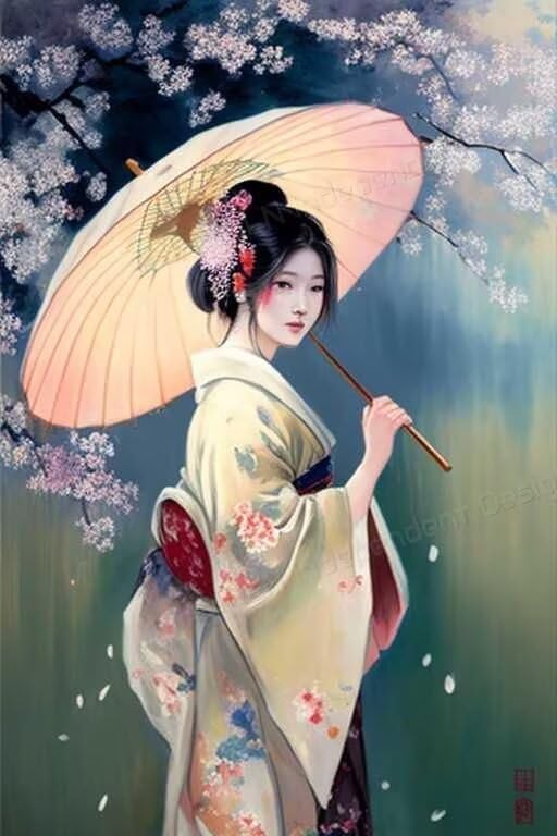 Adult Jigsaw Puzzle 120 Pieces,Great for All - Maiden on The Flower Bridge Wooden Jigsaw Puzzle Safe Rounded Corners Material & Exquisite Patterns Includes Gift Box, Unique Room Decor Wall Decor