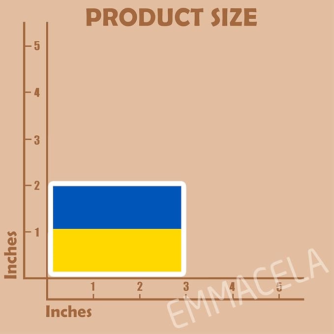 (3PCS) Ukraine Flag stickers, Countries Flag Stickers - Waterproof Vinyl Decals For Laptops, Tumblers, Water Bottles, Books, Scrapbooks, Size 3 x 2 Inch