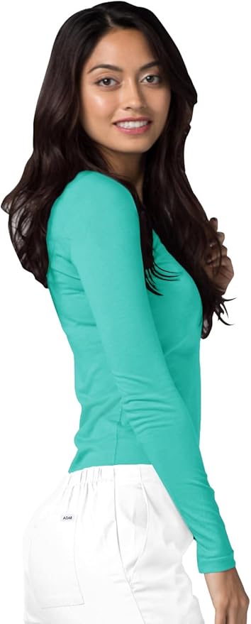Adar Underscrubs for Women 3 Pack - Long Sleeve Underscrub Comfort Tee