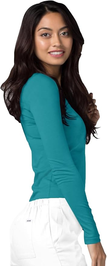 Adar Underscrubs for Women 3 Pack - Long Sleeve Underscrub Comfort Tee