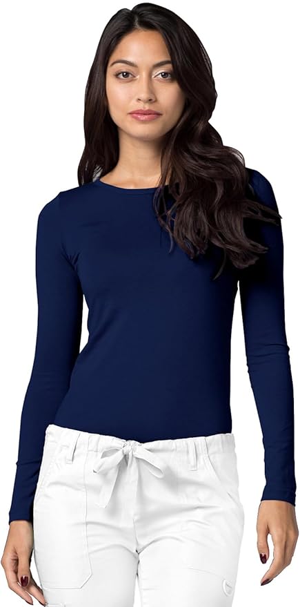 Adar Underscrubs for Women 3 Pack - Long Sleeve Underscrub Comfort Tee