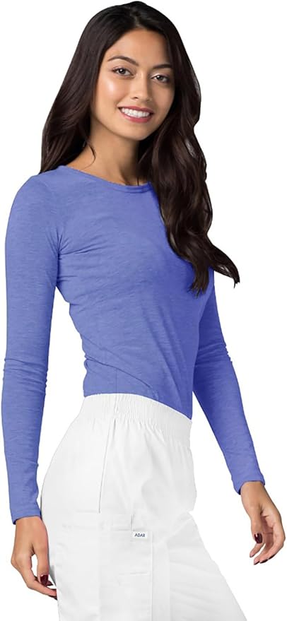 Adar Underscrubs for Women 3 Pack - Long Sleeve Underscrub Comfort Tee