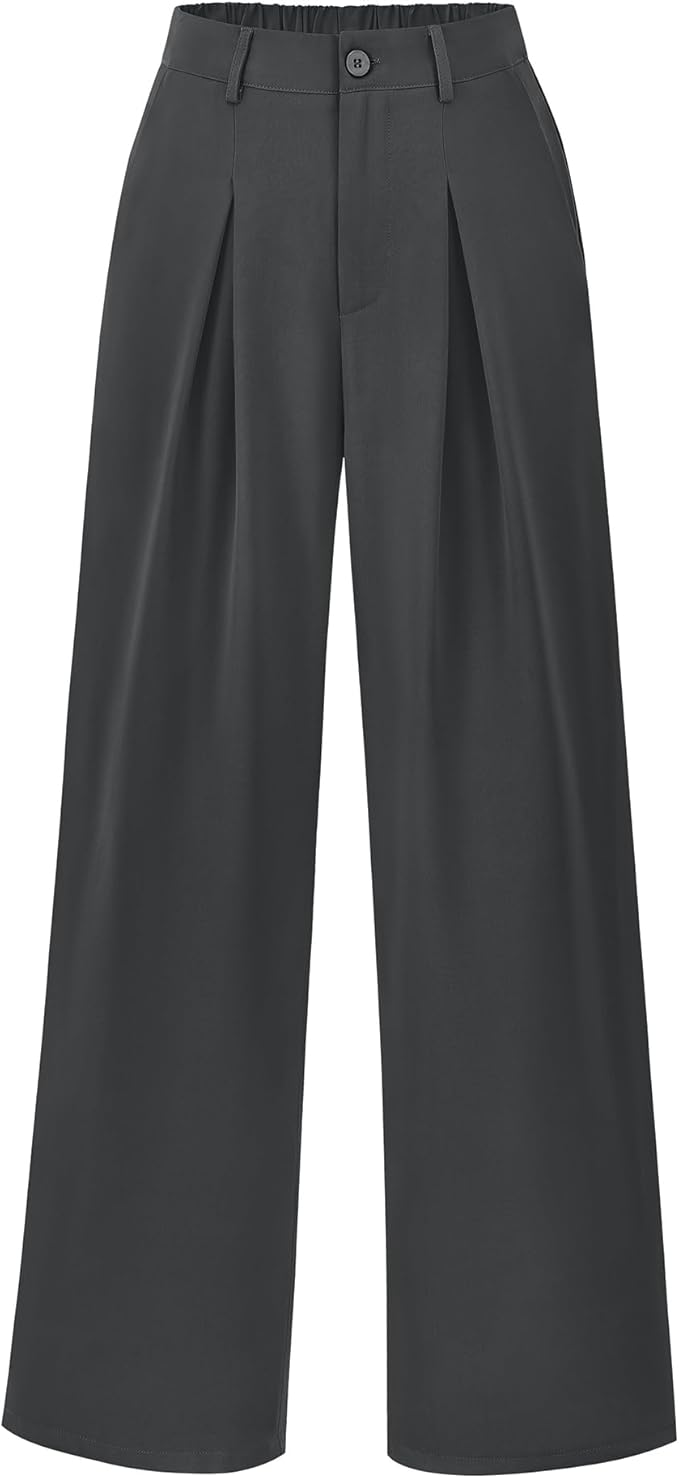 BTFBM Women High Waist Palazzo Pants Spring 2026 Casual Wide Leg Trousers Loose Work Office Business Suit Pant Pockets