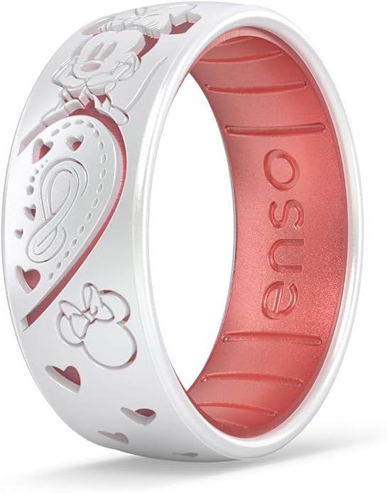 Enso Rings Etched Disney Collection - Mickey & Minnie Classic Dualtone Silicone Ring