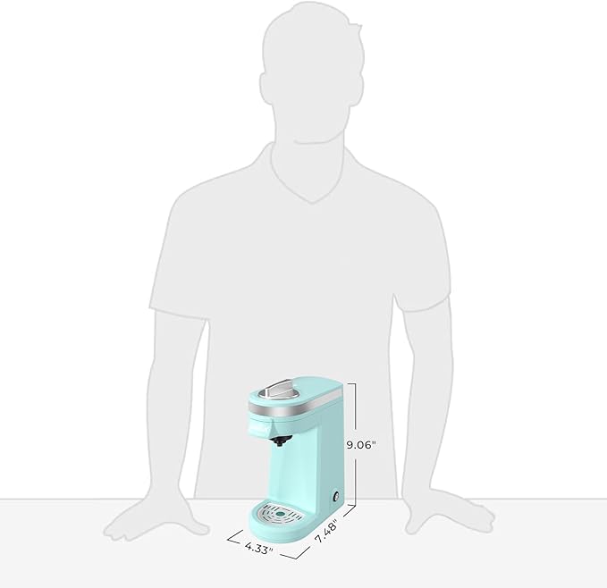 CHULUX Mini Coffee Maker for K Capsule, Single Serve Coffee Maker for One Cup Americano, Lightweight Pod Coffee Machine, Aqua