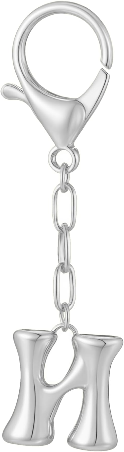 GAOKOXI Gold Bubble Initial Keychain Charm for Women Chunky Bag Purse Charms A-Z Letter Key Chains for Handbag Accessories