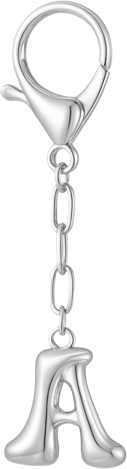 GAOKOXI Gold Bubble Initial Keychain Charm for Women Chunky Bag Purse Charms A-Z Letter Key Chains for Handbag Accessories