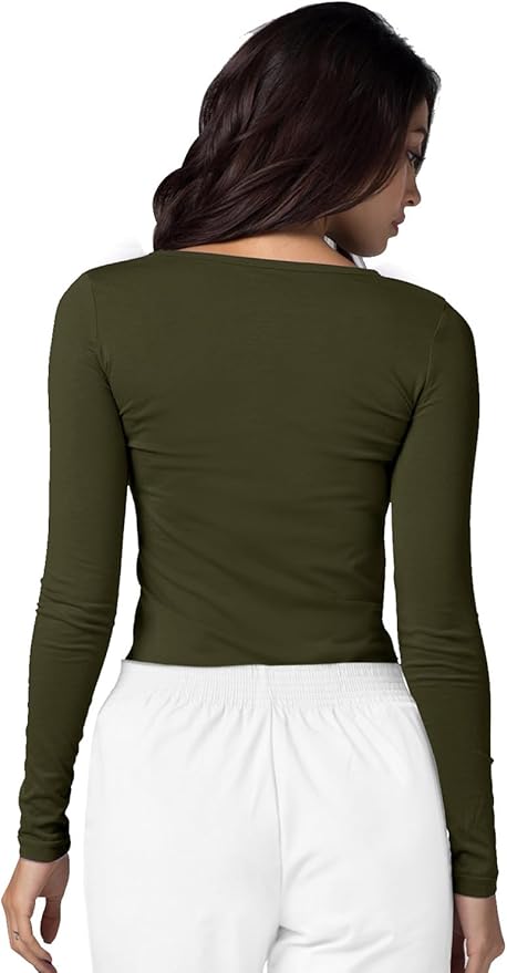 Adar Underscrubs for Women 3 Pack - Long Sleeve Underscrub Comfort Tee