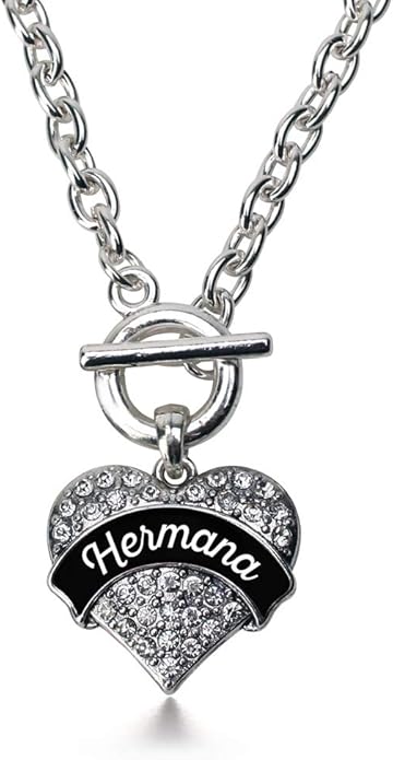 Inspired Silver - Silver Pave Heart Charm 18 Inch Necklace with Cubic Zirconia Jewelry