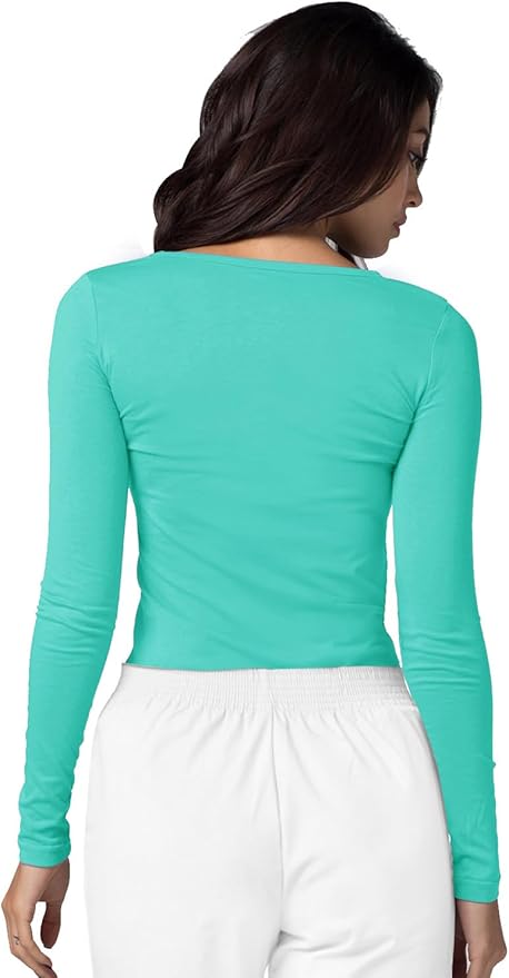 Adar Underscrubs for Women 3 Pack - Long Sleeve Underscrub Comfort Tee