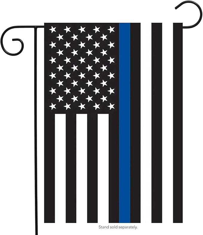 Thin Blue Line Flag, Small American USA Garden Flags for Yard Patio Porch Independence Day Patriotic Festival Outdoor Decorations