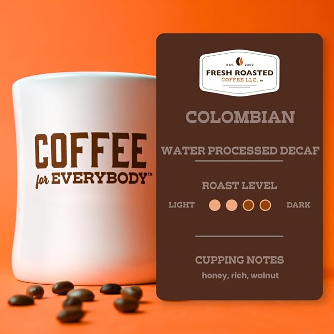 Fresh Roasted Coffee,100% Colombian Water Processed Decaf, Kosher, K-Cup Compatible, 24 Pods