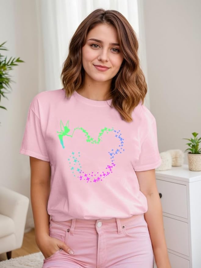 Magical Shirt for Women Magic Kingdom Tshirt Graphic Tee Family Vacation Short Sleeve Tops Summer Casual Tops