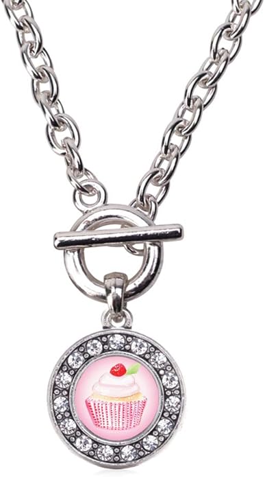 Inspired Silver - Silver Circle Charm 18 Inch Necklace with Cubic Zirconia Jewelry