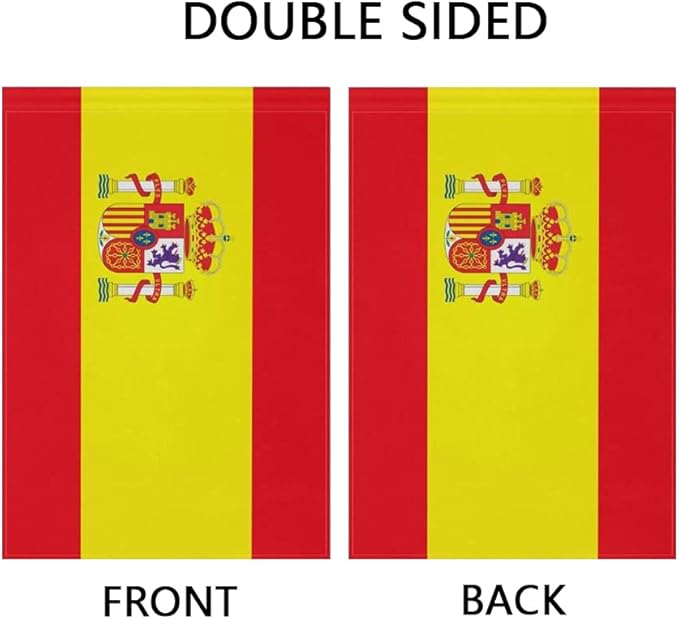 Spain Flag Spanish Flag, Small Spanish Garden Flags for Yard Patio Porch Independence Day Patriotic Festival Outdoor Decorations
