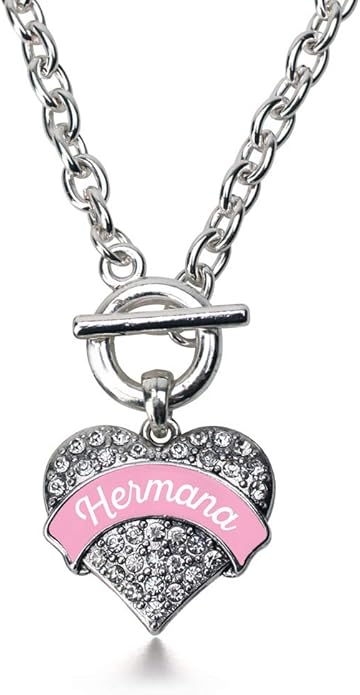 Inspired Silver - Silver Pave Heart Charm 18 Inch Necklace with Cubic Zirconia Jewelry