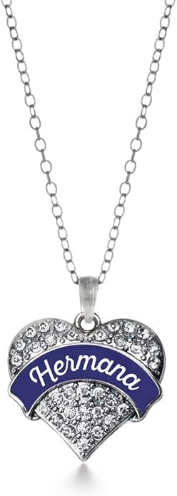 Inspired Silver - Silver Pave Heart Charm 18 Inch Necklace with Cubic Zirconia Jewelry