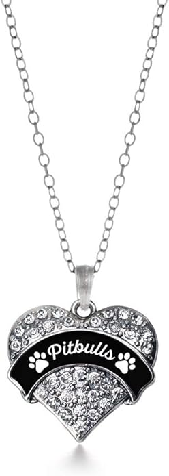 Inspired Silver - Silver Pave Heart Charm 18 Inch Necklace with Cubic Zirconia Jewelry
